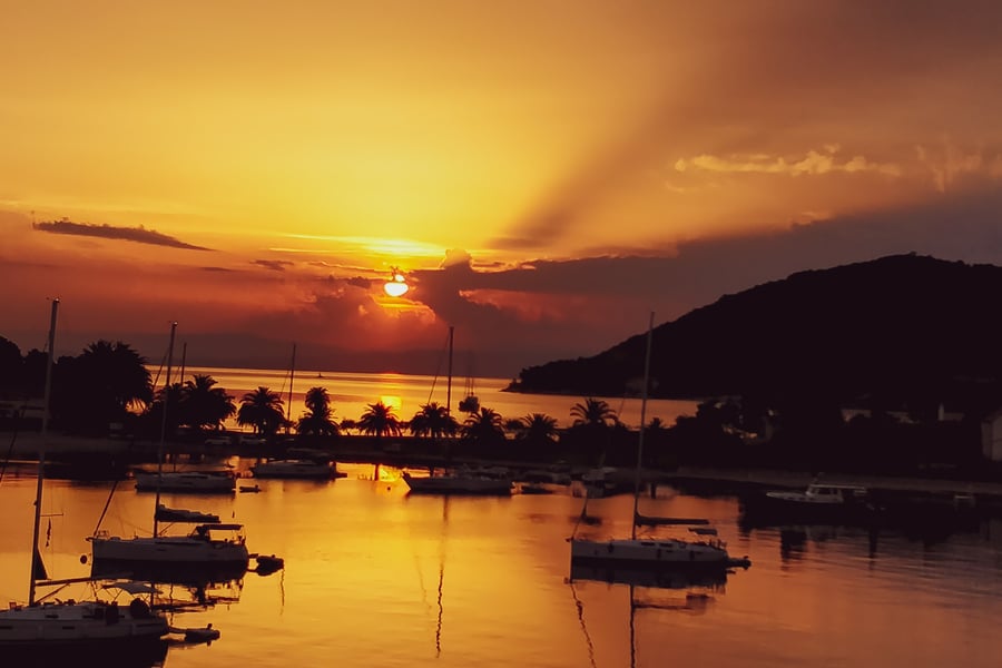 Enjoy Sunset At Vis Harbour